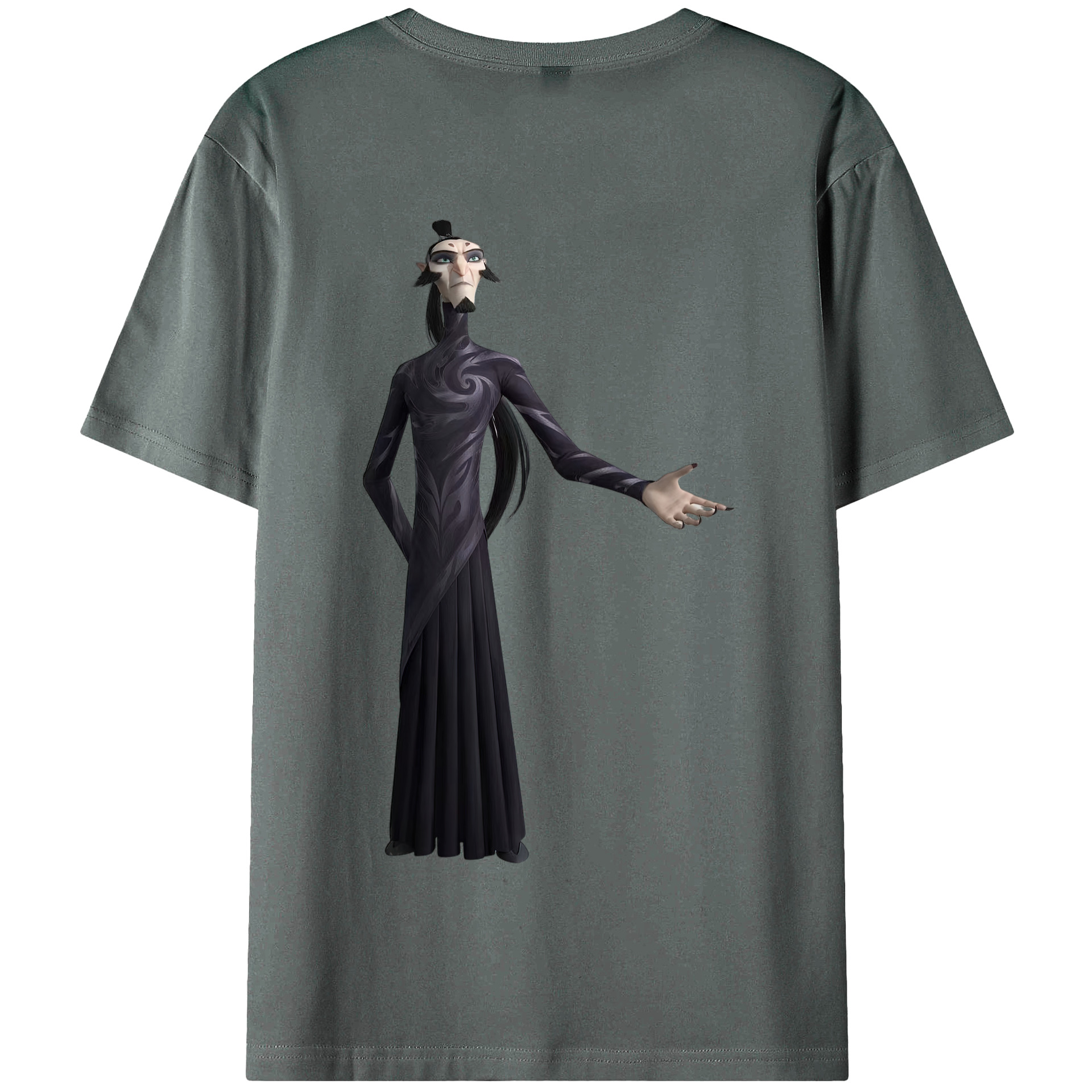 （画像用） Ne Zha 2 ナタ 魔童の大暴れ 綿100％半袖Tシャツ（背面プリント）